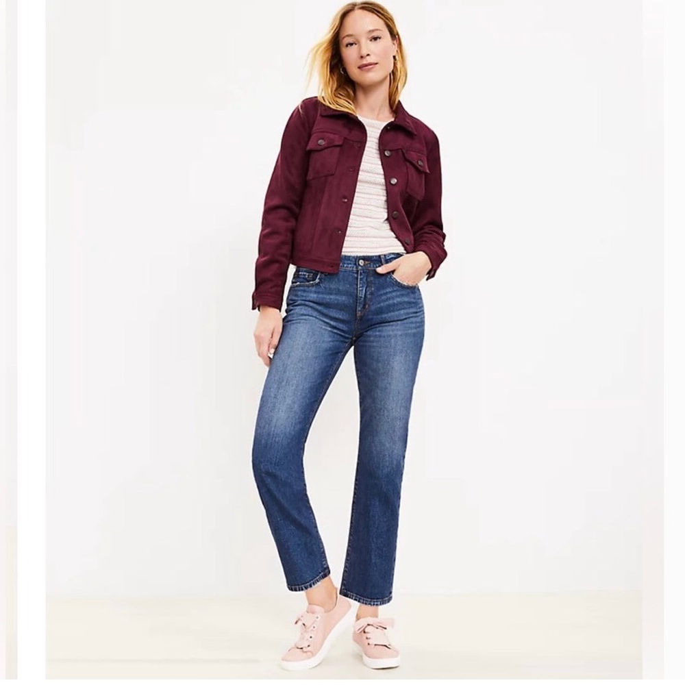 NWT Loft Straight Leg Crop High Rise Jeans